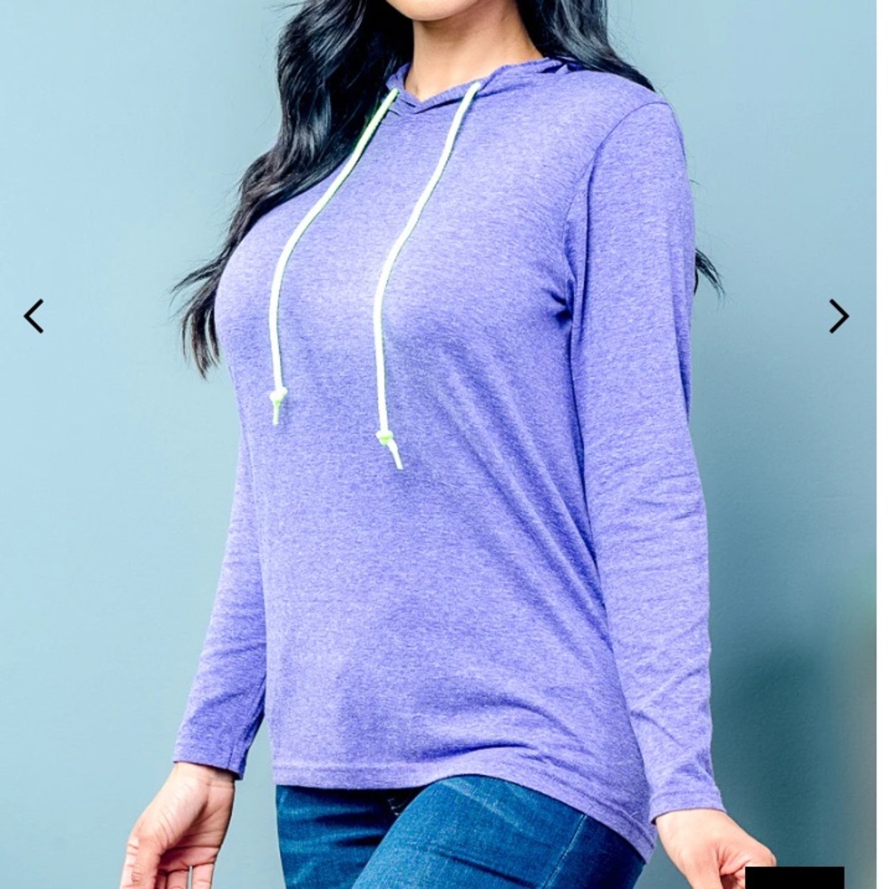 Women’s Long Sleeve Hoodies Tops Lightweight Casual Hooded Pullover Sweatshirts